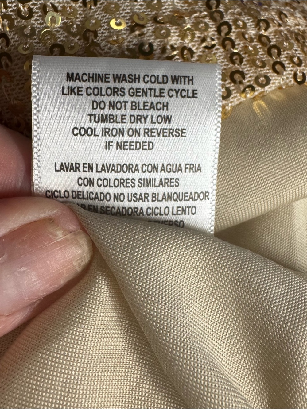 NWT Sequin Scoop Neck Tank Top in Gold -PLUS: 2X #13 - Picture 7 of 9
